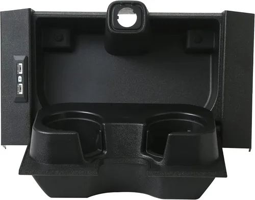 Vista 3 de Asiento central de banco dividido Portavasos delantero compatible con Ford F150 2015-2017 Reemplazo # FL3Z1813562AT FL3Z-1813562-AT (delantero)
