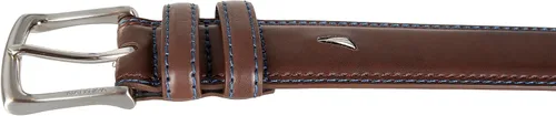 Vista 5 de Nautica Cinturón de cuero para hombre con hebilla de metal