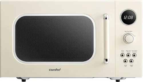 Vista 8 de COMFEE' CM-M093ARD - Horno microondas retro con 9 programas preestablecidos, cocción rápida de varias etapas, función de reinicio del plato