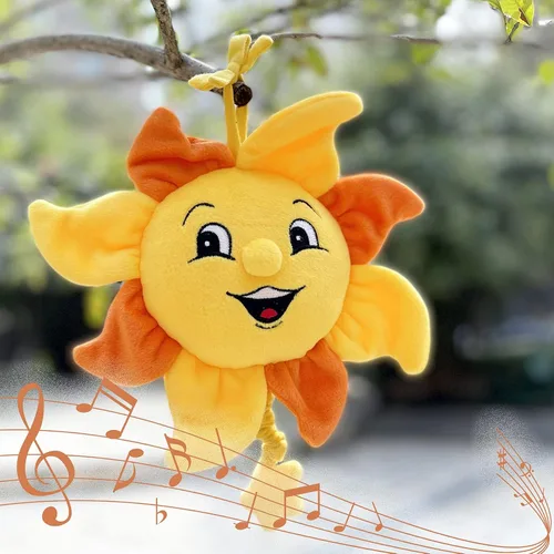 Vista 3 de Juguete musical para bebé recién nacido de 0, 3, 6, 12 meses, suave juguete colgante de felpa para bebé de 6 a 12 meses, con música You are My