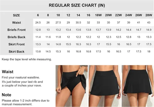 Vista 7 de Septangle Faldas de natación para mujer, parte inferior tankini con bolsillo lateral