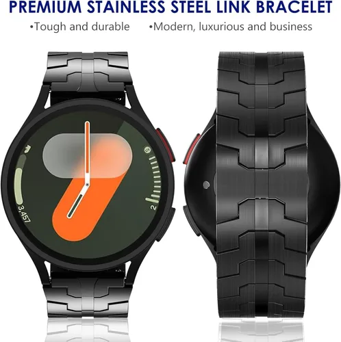 Vista 3 de WINGLE Bandas de metal para Samsung Galaxy Watch 7 6 5 4 Band Watch 6 Classic/5 Pro/4 Classic/FE Band Men 1.850 in 1.693 in 1.811 in 1.654 in 1.772
