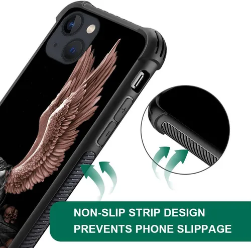 Vista 2 de DAIZAG Funda compatible con iPhone 14 Pro Max, protección contra arañazos, diseño de alas de ángel para niña