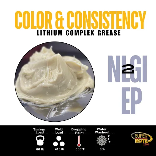 Vista 4 de Litio Complex Grease SUPERKOTE 2000 - Grasa lubricante blanca Superkote 2000 multiusos, complejo de litio, lubricante, EP, alta temperatura