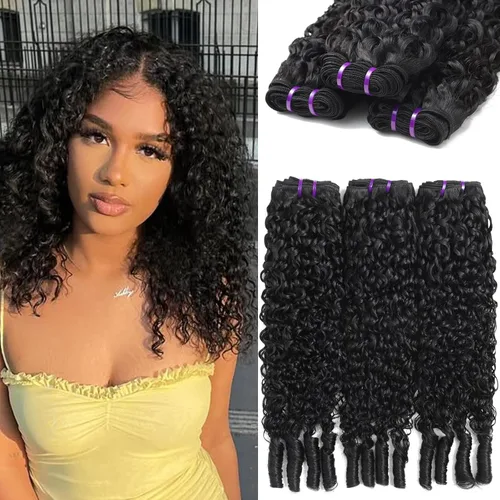 Vista 41 de Paquetes Bob Liso 3 Paquetes de Cabello Humano Corto 10, 10 y 10 Pulgadas, 100% Cabello Crudo Sin Procesar, Tejido Rápido, Color Negro Natural