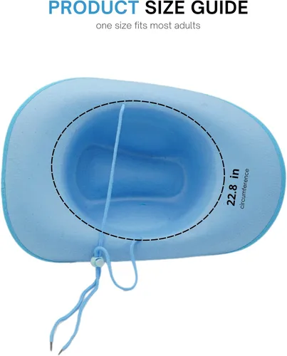 Vista 3 de 4E's Novelty Sombrero de vaquero para mujeres y hombres, sombrero de vaquera de fieltro para adultos, accesorios de vestir para fiesta occidental
