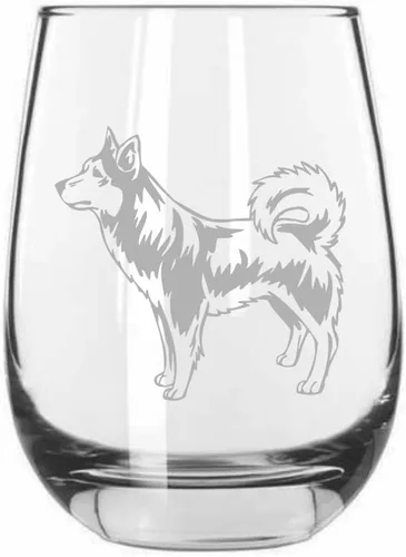 Vista 13 de Shar Pei (chino) - Vaso de vino sin tallo grabado para perro, 15.25 onzas