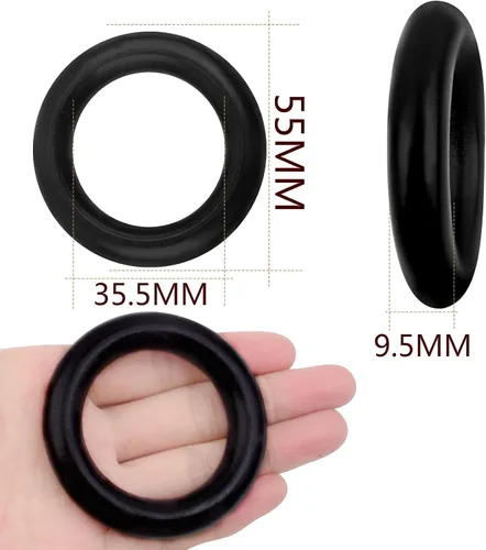 Vista 3 de BronaGrand 20 anillos negros de madera natural, anillos de madera maciza, conectores redondos de círculo liso para manualidades, proyectos