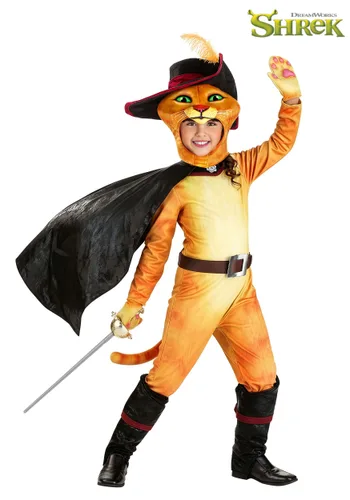 Vista 3 de Disfraz de Gato con Botas de Shrek para Niños Multicolor