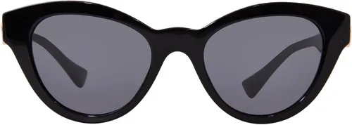 Vista 2 de Versace Gafas de sol para mujer, montura negra, lentes gris oscuro, 2.047 in
