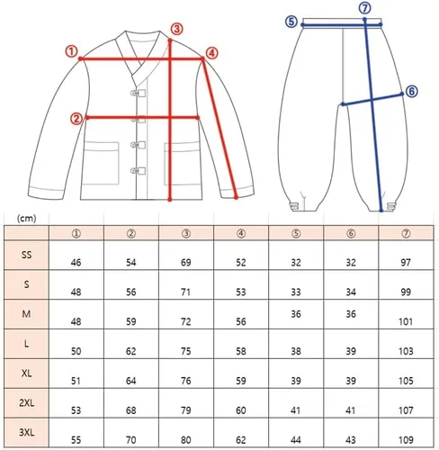 Vista 5 de Conjunto Hanbok unisex, ropa tradicional coreana, BTS Casual Hanbok para yoga y meditación, ropa de templo