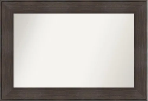 Vista 56 de Amanti Art Espejo personalizado, espejo de baño de veta de madera rústica William, espejo de pared o espejo de tocador de baño sobre el fregadero