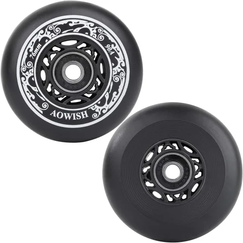 Vista 2 de Ruedas Ripsurf 90a de 2.992 in con rodamientos ABEC-9 para RipStik DLX Caster Board, Deluxe Junior Skateboard, patineta giratoria de 2 ruedas Negro