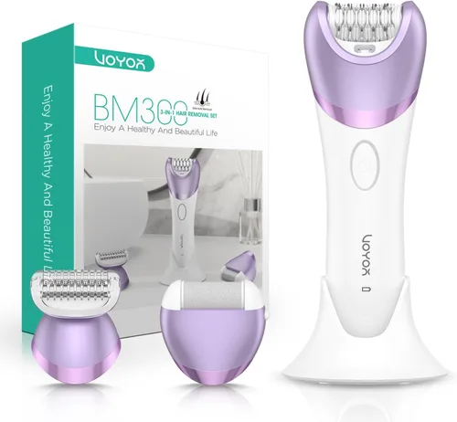 Vista 8 de VOYOR Depiladora para mujer, depiladora 3 en 1 para mujeres, depiladora depiladora para piernas y brazos con 30 pinzas, afeitadora eléctrica