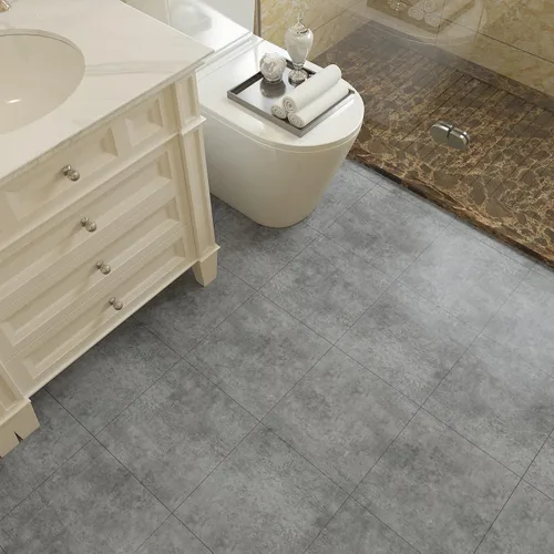 Vista 6 de VEELIKE – Azulejos de despegar y pegar de 12"x12" de concreto gris envejecido, azulejos de vinilo impermeables autoadhesivos removibles grises