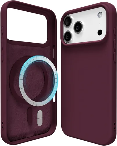 Vista 50 de oakxco Funda de silicona para iPhone 12 Pro Max, magnética, compatible con carga inalámbrica Magsafe, cubierta protectora de goma suave y delgada