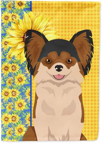 Vista 30 de Caroline's Treasures WDK5313GF Bandera de jardín con diseño de girasoles de verano, color negro y tostado, Airedale Terrier para buzón, bandera