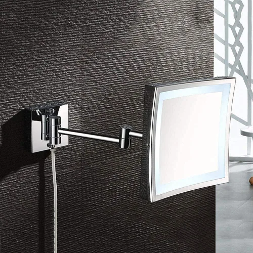 Vista 3 de Mirrors Makeup Mirror Wall Mounted Lighted Makeup Vanity Mirror Double Sides 1X/3X Magnifying Bathroom Makeup Mirror 8 Inch Bathroom with Light