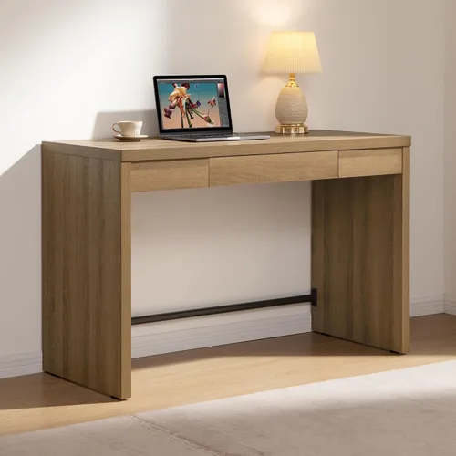 Vista 10 de SICOTAS Mesa de Escritorio para Computadora - Mesa de Estudio de Madera de 47 Pulgadas para Dormitorio, Escritorio de Oficina Estilo Granja
