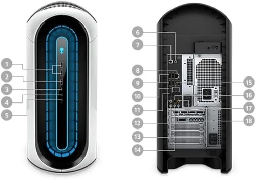 Vista 3 de Dell Alienware Aurora R12 Gaming Desktop (2021) Core i7-1TB SSD - 128 GB RAM - 3080 Ti 8 núcleos a 4.9 GHz - CPU de 11.ª generación - 12 GB
