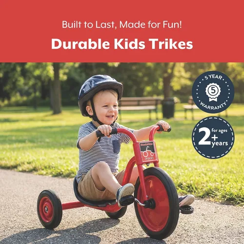 Vista 4 de [Usado] ClassicRider - Empujador de pedales de 10" LT Big Wheel Toddler Tricycle with 4" Tall Seat & Spokeless Tires, Rust-Resistant Kids Bike for