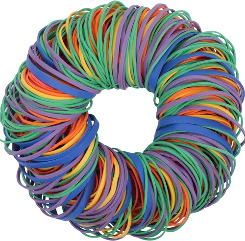Vista 4 de AIWOQI Bandas de Goma de Varios Tamaños y Colores 0.5 lb/227g para Suministros de Oficina, Escuela, Hogar, Tamaño #16, Tamaño 18, Tamaño 19