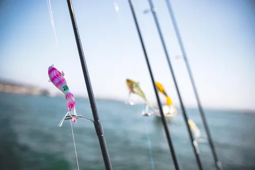 Vista 6 de Nomad Design Señuelo de pesca vibratorio patentado original de Squidtrex – Señuelo de plástico suave TPE con aroma añadido para agua salada