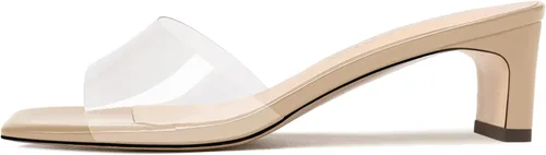 Vista 2 de WAYDERNS Sandalias de tacón bajo con puntera cuadrada para mujer, con tacón bajo, de 2 pulgadas
