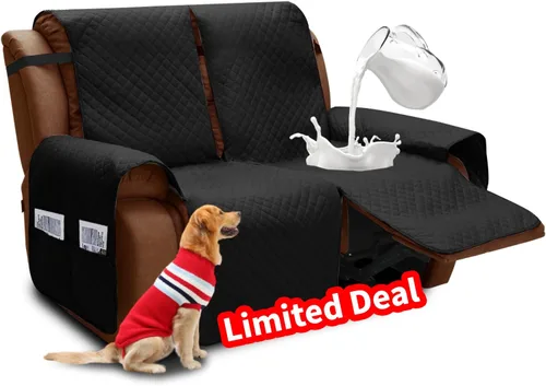 Vista 77 de XINEAGE Funda para Sillón Reclinable Resistente al Agua, Fundas Antideslizantes para Silla Reclinable con Bolsillos, Fundas Acolchadas Gruesas
