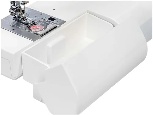 Vista 6 de Janome HD5000 Máquina de coser resistente para principiantes, máquinas de coser mecánicas portátiles con accesorios y cubierta, máquina de coser