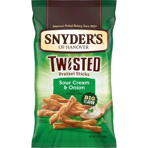 Vista 7 de Snyder's of Hanover Palitos de Pretzel Retorcidos con Sabor a Jalapeño Ranch, Bolsa de 12 Oz