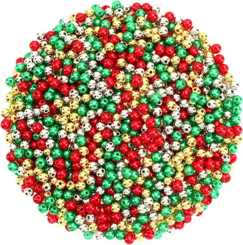 Vista 10 de UPINS 1200 piezas Cuentas de Halloween Redondas de 6 mm en Negro, Púrpura, Naranja y Verde para Hacer Joyería, Decoración de Fiesta de Halloween