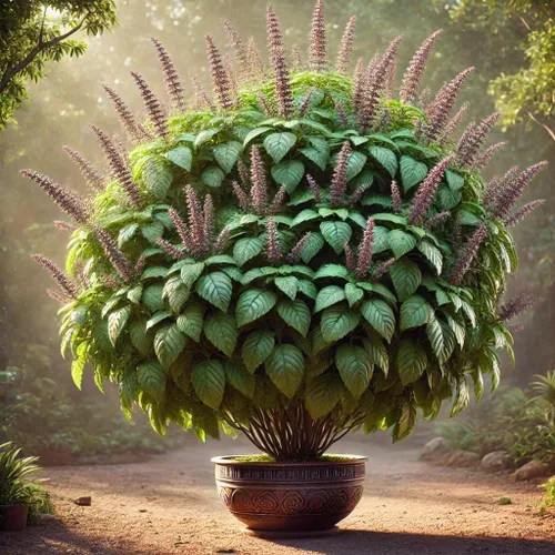 Vista 6 de Semillas Ornamentales Albahaca Tulsi Árbol para Plantar No GMO