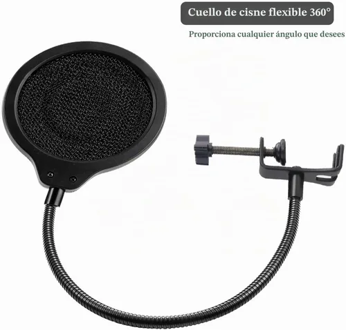 Vista 2 de Yeti X Mic Pop Filtro con parabrisas de espuma, 4 pulgadas, 3 capas, protector de máscara de viento y cubierta de viento de espuma para micrófono