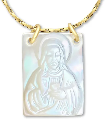Vista 11 de Collar con Escapulario Católico - Escapulario de la Virgen del Carmen - Colgante de la Virgen María - Joyería de Escapularios Católicos
