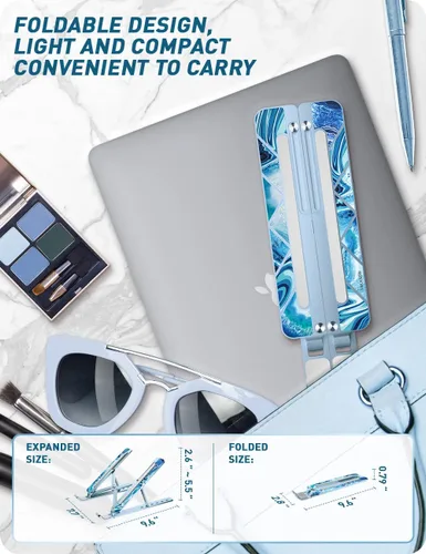 Vista 5 de i-Blason Cosmo - Soporte elevador ajustable de aleación de aluminio para laptop con soporte multiángulo compatible con MacBook Pro/MacBook Air
