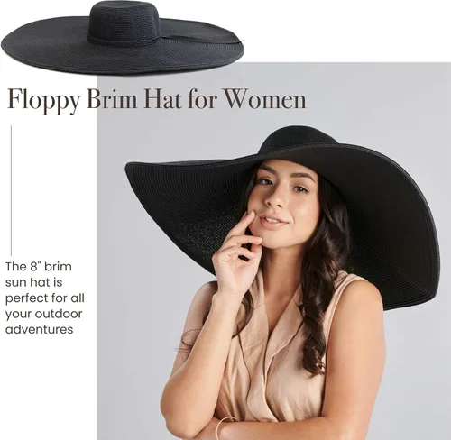 Vista 20 de San Diego Hat Company Ultrabraid Sombrero con ala extra grande, para mujer.