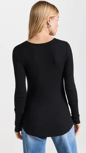 Vista 3 de Splendid - Camiseta térmica de manga larga tipo henley para mujer