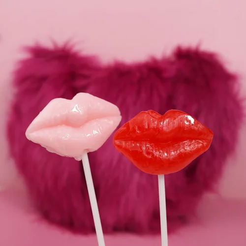 Vista 6 de Sweetzo Pucker Lips - Paletas con forma de labios, ventosas con sabor a frutas, 24 piezas