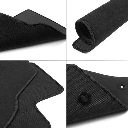 Vista 6 de IKON MOTORSPORTS, Alfombrillas compatibles con Toyota Camry 2018-2024, alfombra de nailon negro delantera y trasera, juego de 4 piezas, 2019 2020