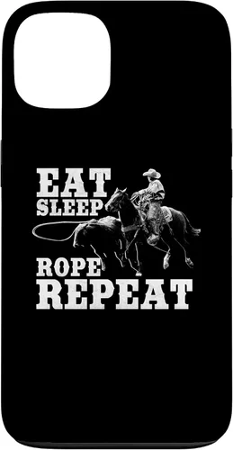 Vista 7 de Team Roping Funny Rodeo Cowboy Cowgirl Horse Riding Roper Case for iPhone 17