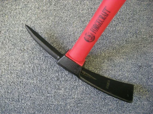 Vista 6 de Forgecraft Forged Prospector's Adze Pick/Weeding Hoe Pick! ¡Hecho en Taiwán!