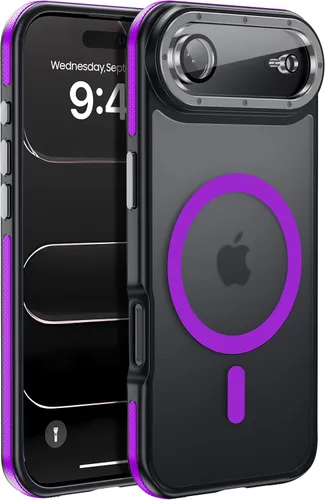 Vista 158 de Funda magnética para iPhone Air con protector de lente de cámara, protección grado militar de 10 pies, compatible con funda MagSafe Slim para iPhone