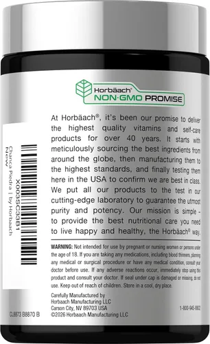 Vista 3 de Horbäach Chanca Piedra Suplemento 500 mg 150 Cápsulas Fórmula de extracto de hierbas Sin OMG y sin gluten