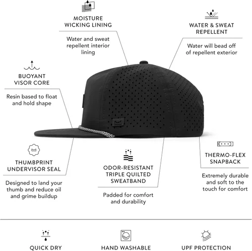 Vista 2 de melin Coronado Brick Hydro, gorra de béisbol resistente al agua para hombres y mujeres