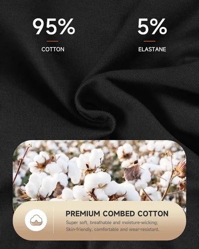 Vista 5 de PULIOU Ropa interior para mujer, paquete de 3, ropa interior elástica de algodón de cintura alta para mujer hipster posparto