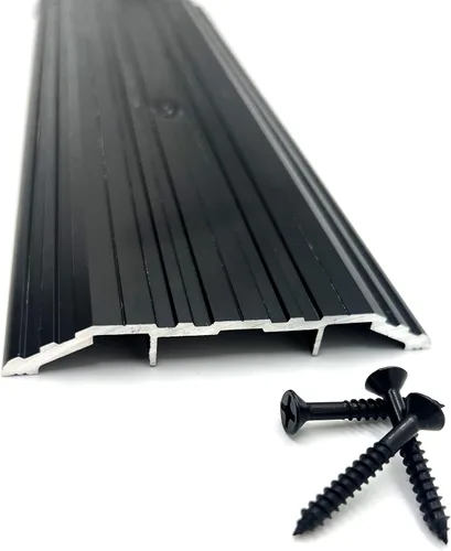 Vista 7 de CBW Black Aluminum Threshold 4" Wide 1/2" High (1, 32 Inch)