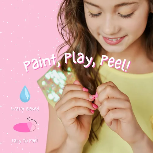 Vista 2 de MISS NELLA Peel Off - Juego de esmaltes de uñas, fórmula a base de agua, 3 colores, 0.1 fl oz cada uno, no tóxico, fabricado en Francia