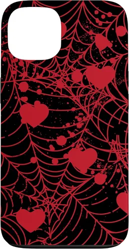Vista 7 de Spiderweb Valentine's Day Hearts Gothic Goth Black Fairycore Case for iPhone 17
