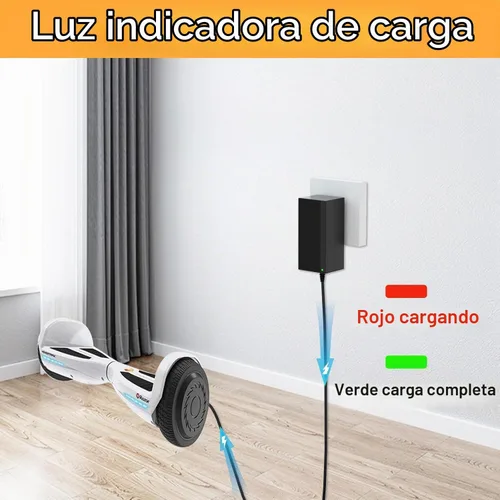 Vista 4 de Cargador de 42V para HY-A02 37V 2.0Ah Batería Compatible con HY-A02 Cable Adaptador de Alimentación de Batería